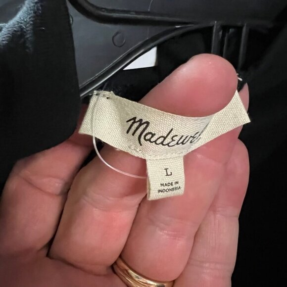 Madewell Womens Funnelneck Cropped Muscle Tee in Black Size L NO378 - Picture 6 of 6